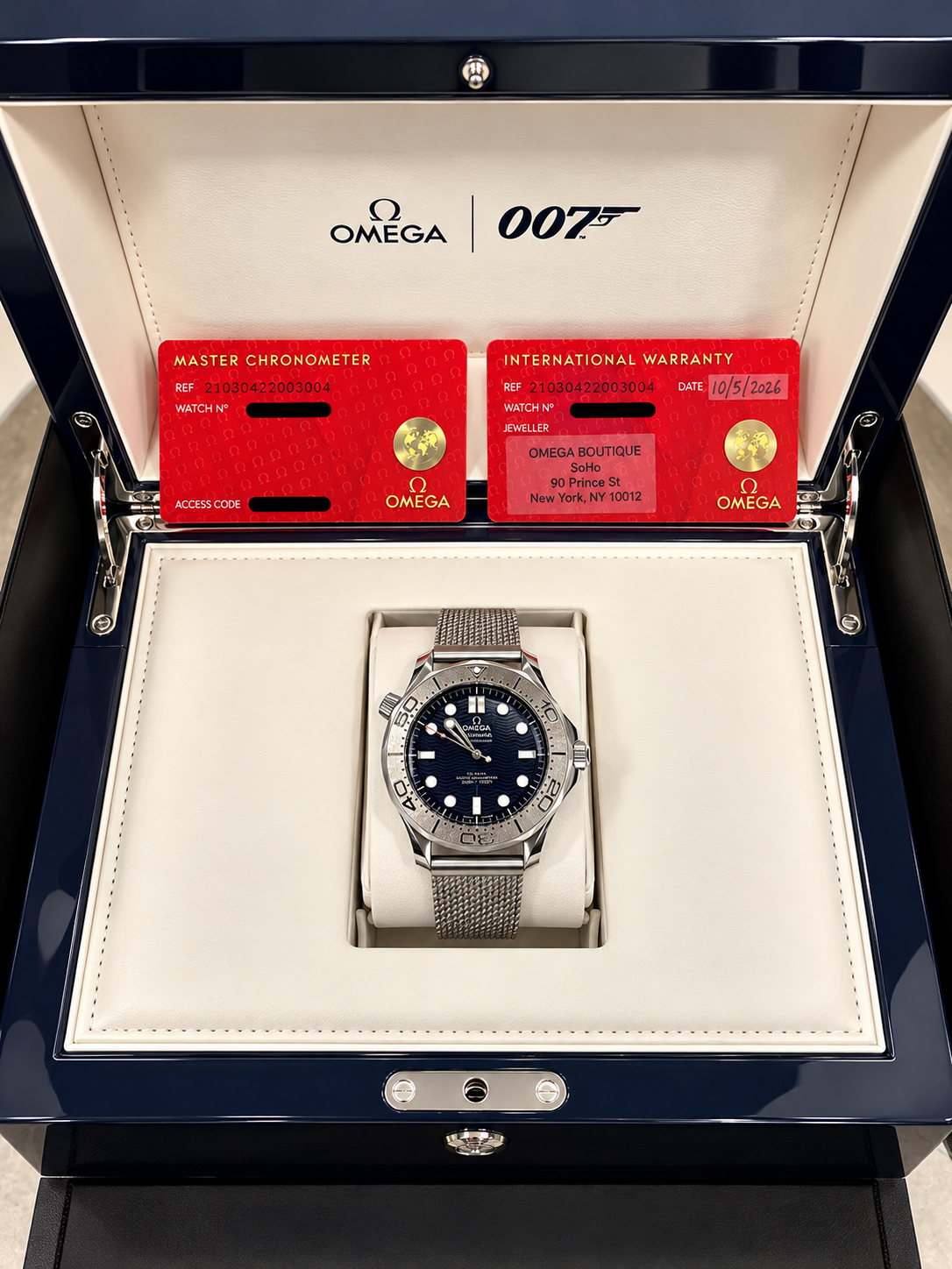 Unworn OMEGA Seamaster Diver 300M James Bond 007 Edition 42mm Ref. 210.30.42.20.03.004 – Full Set Oct. 2026