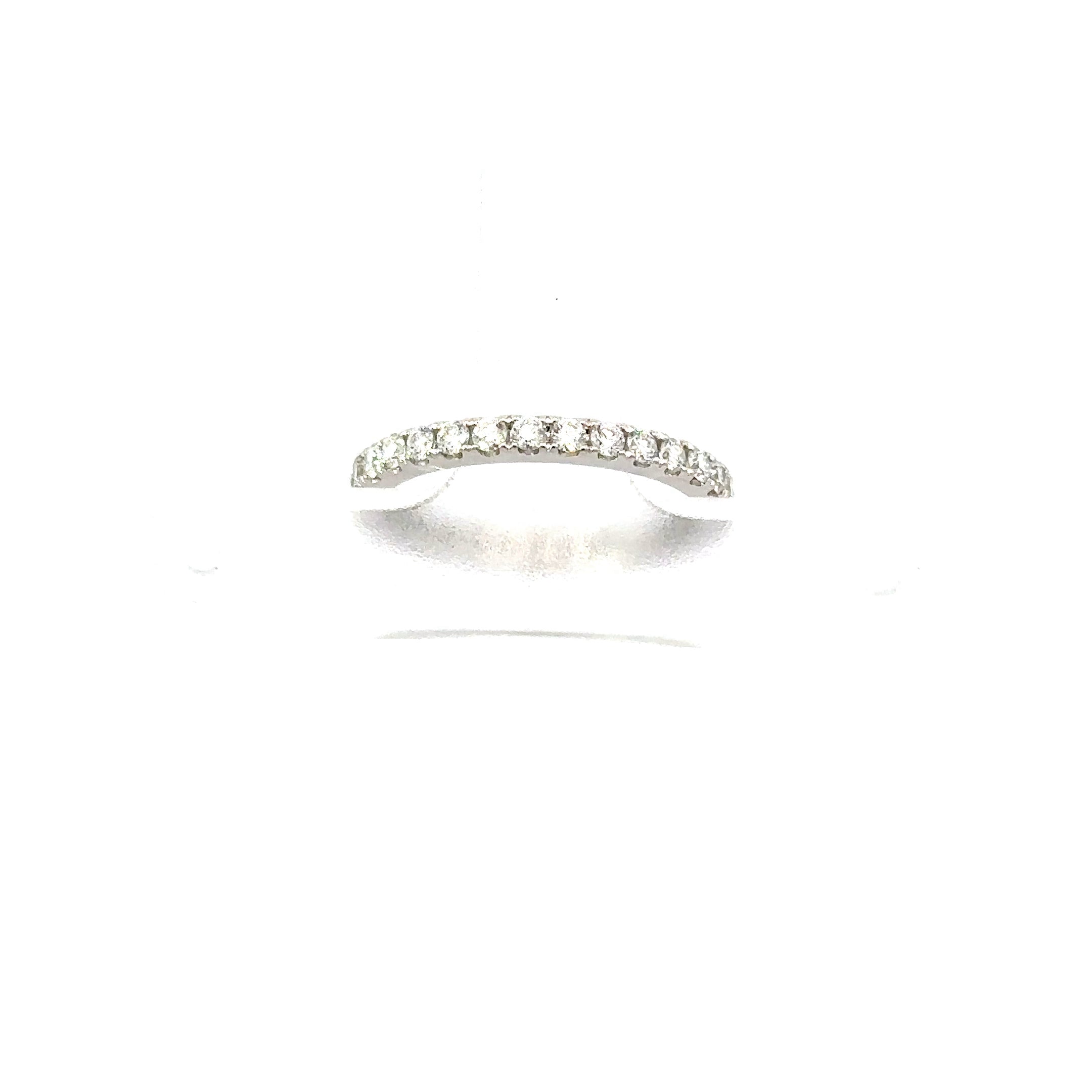 14K White Gold Diamond Eternity Band