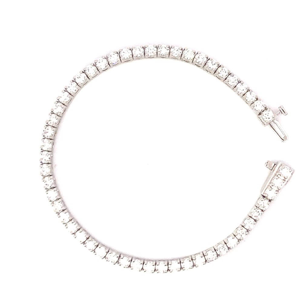Platinum Diamond Tennis Bracelet 5.11 Carat Total 7 Inch