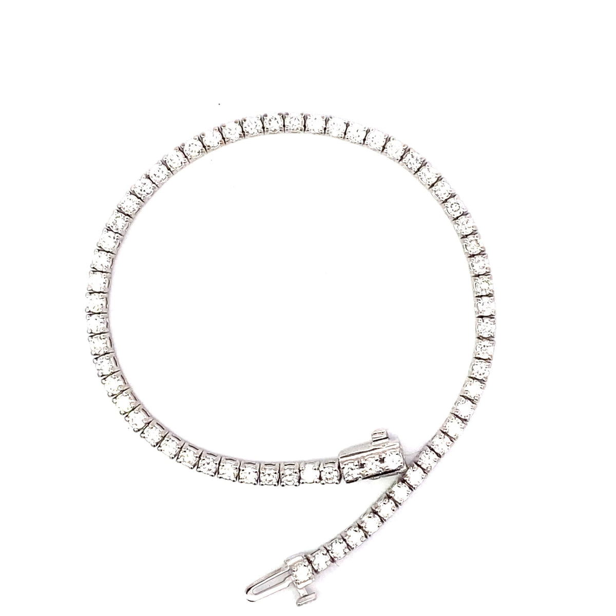 Platinum Diamond Tennis Bracelet 2.75 Carat Total 7 Inch