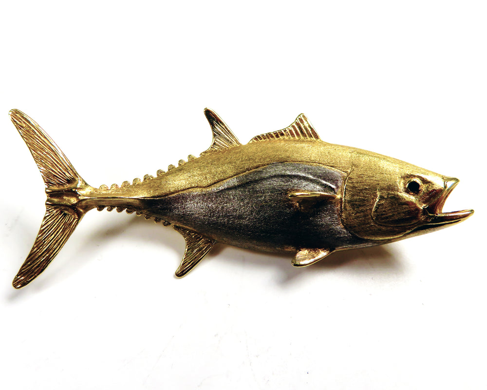 -E- 18kt TT Tuna Fish Pendant/