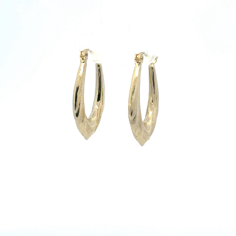 Estate 14K Yellow Gold Multi-Row Hoop Earrings