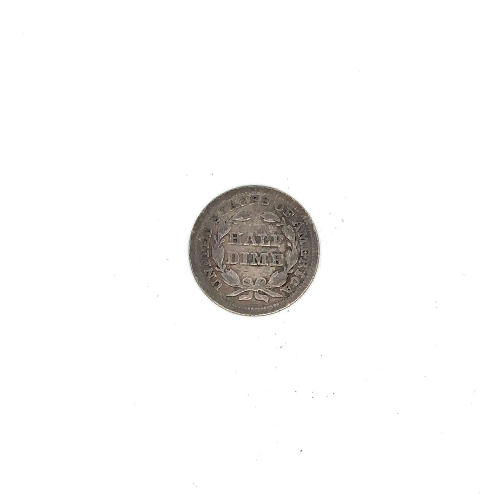 1845 Liberty Half Dime Coin
S