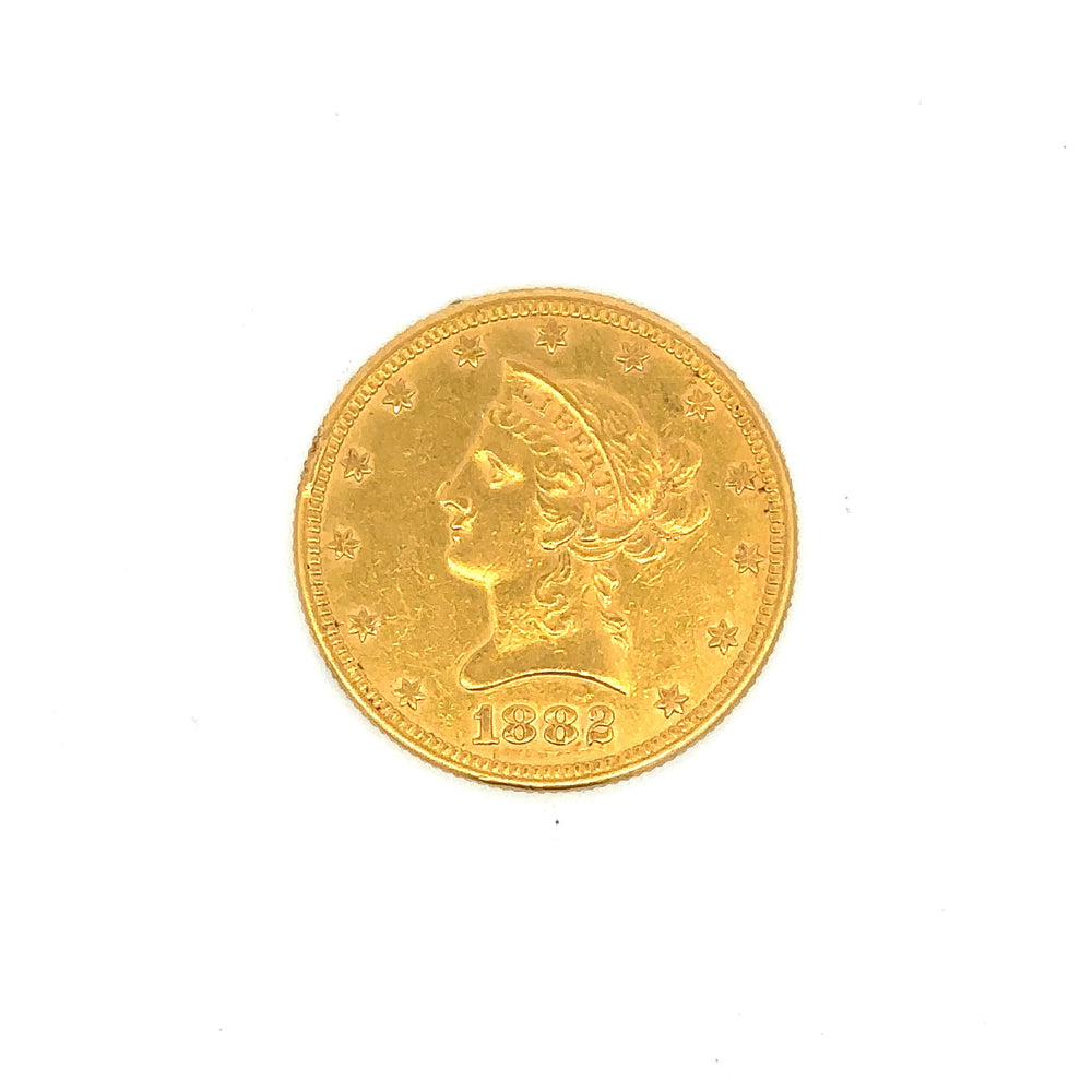 1882 US $10 
AU DETAILS- clea