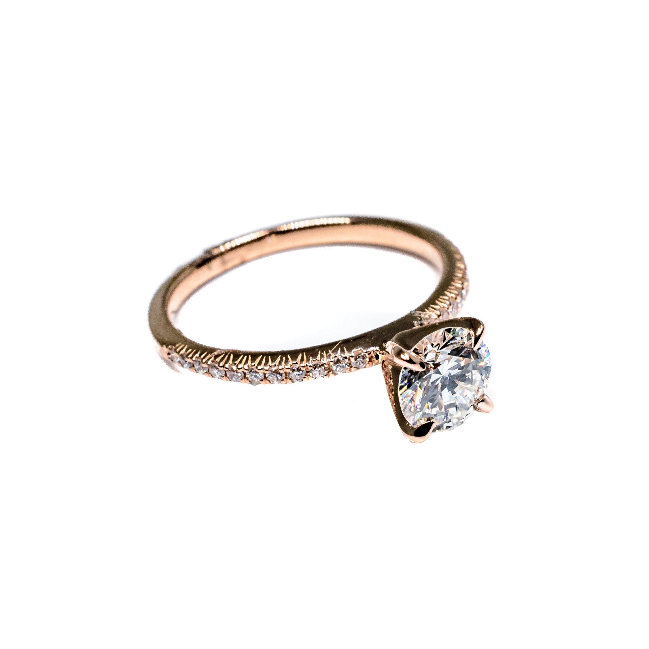 18kt Rose Gold Diamond Engagement Ring