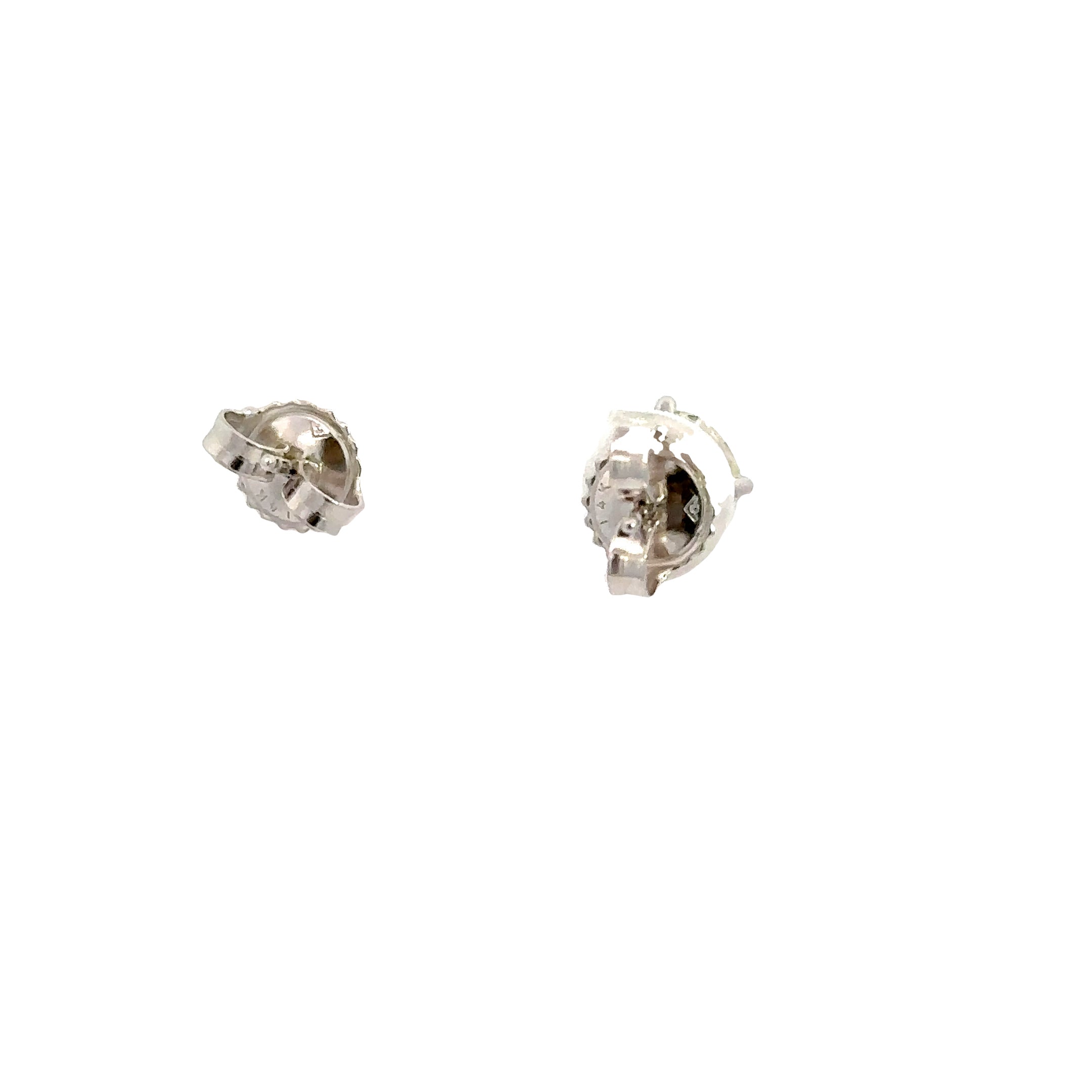 14k White Gold 3.02cttw Diamond Stud Earrings