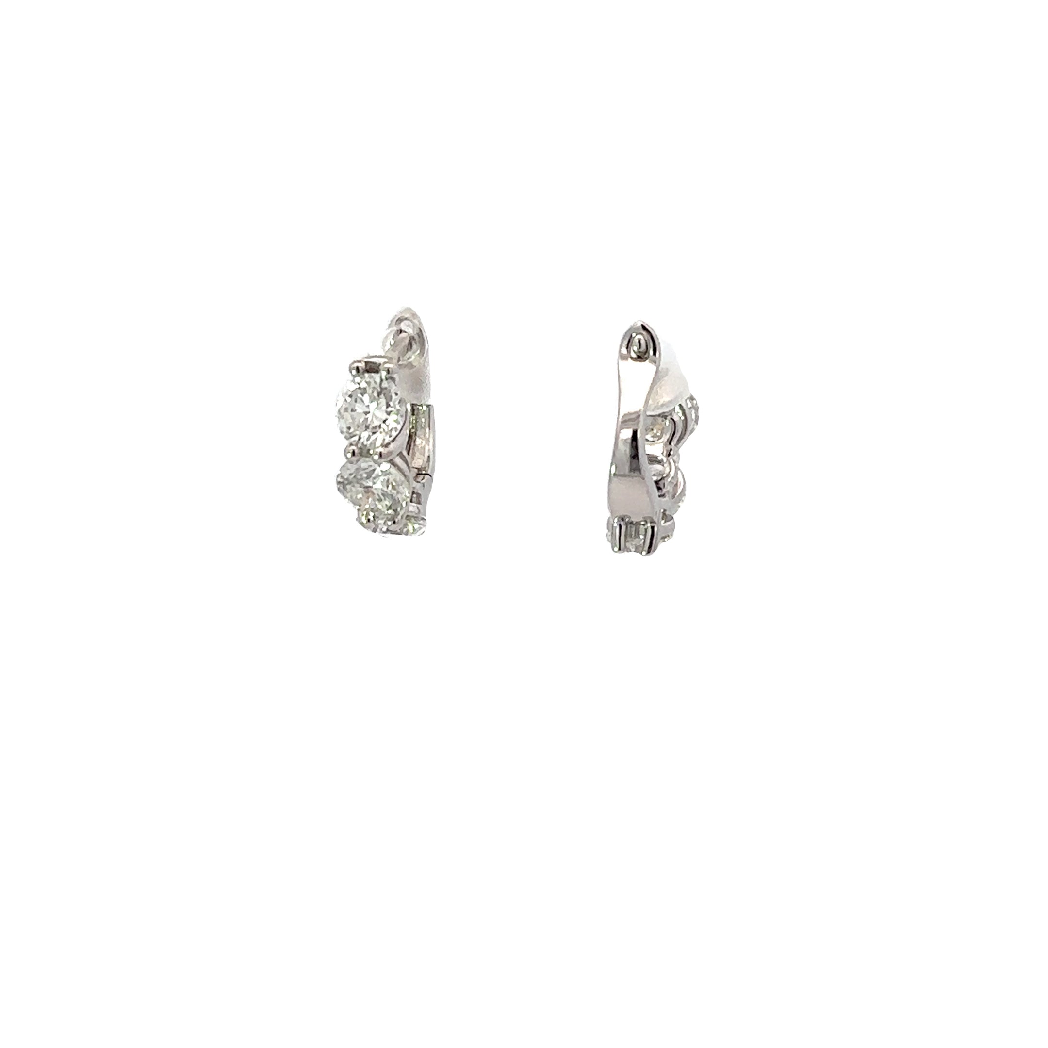 18kt wg Diamond Mini Huggies