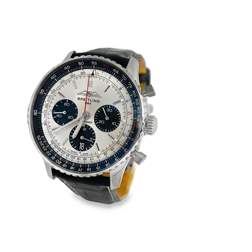 Pre-Owned Breitling Navitimer B01 Chronograph 43 Watch Ref. AB0138 – Box & Papers