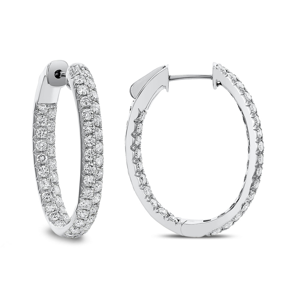 18k white gold pave set in/out