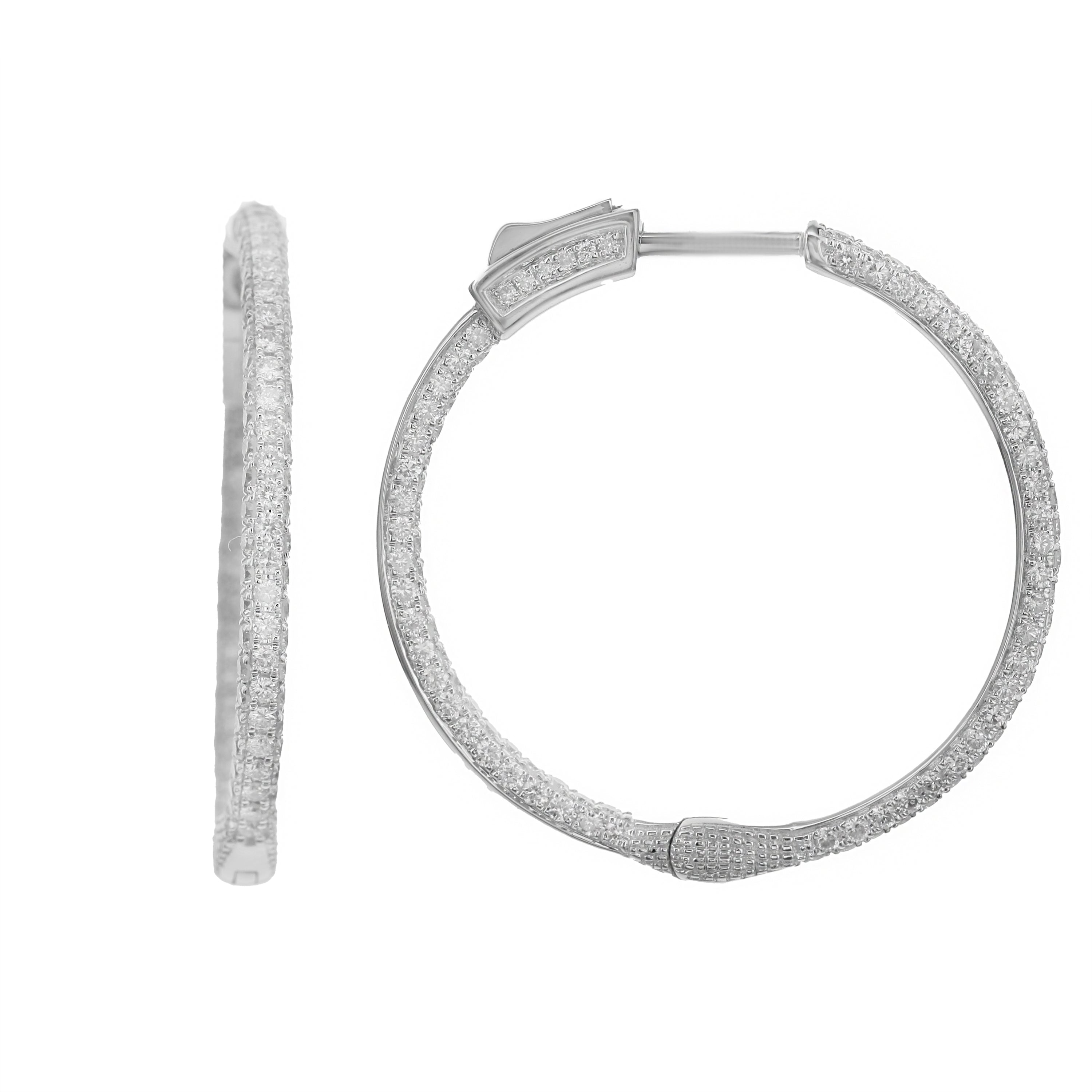 18kt yg In/Out dia Hoops 306=2