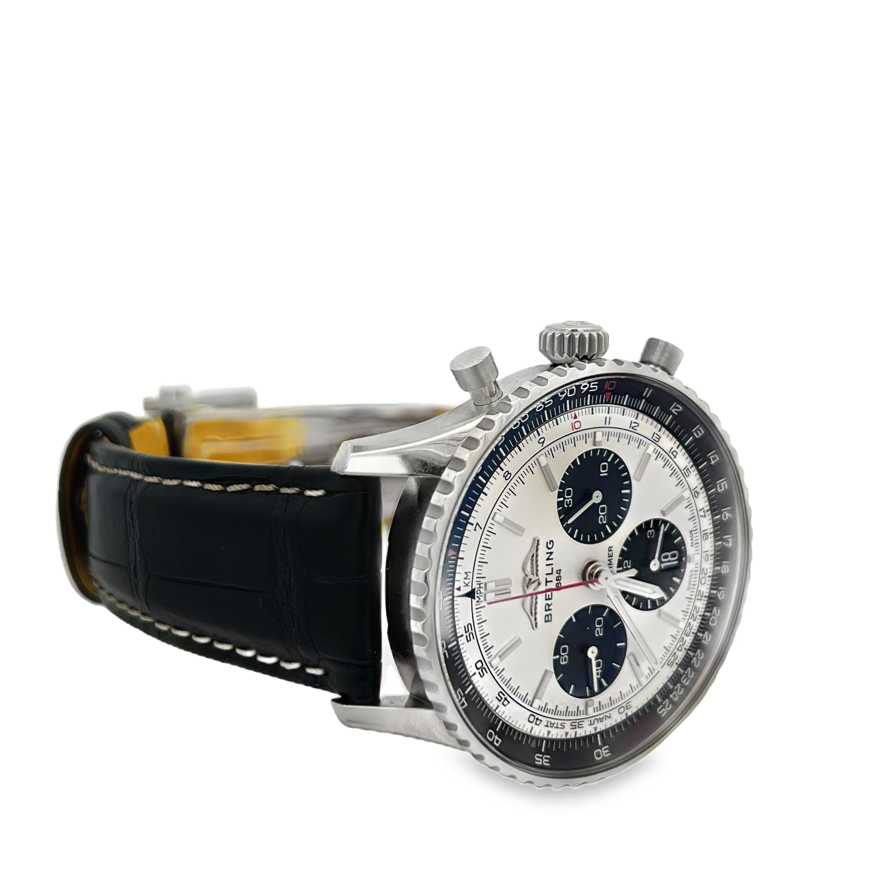 Pre-Owned Breitling Navitimer B01 Chronograph 43 Watch Ref. AB0138 – Box & Papers