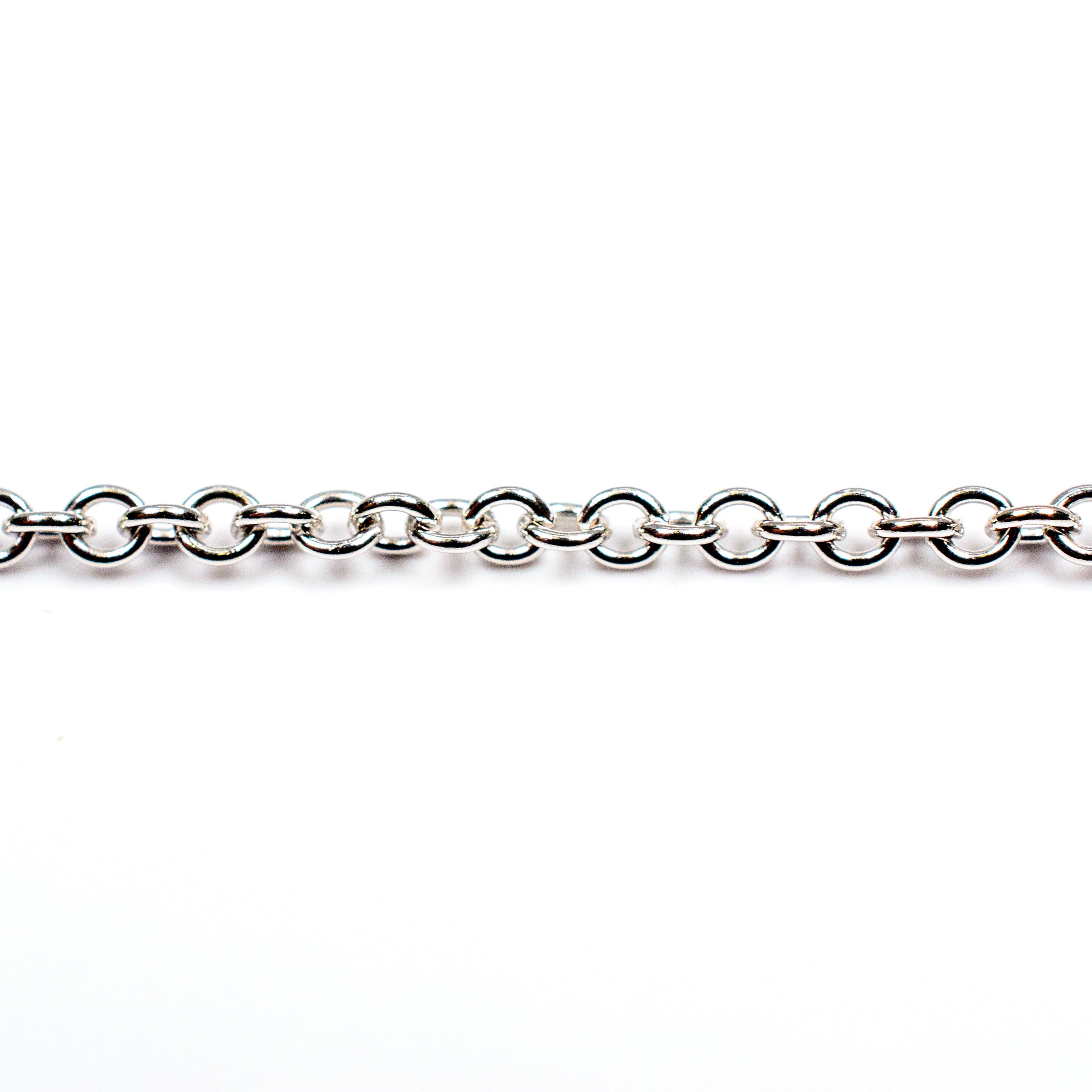 14K White Gold Cable Chain Necklace 1.3mm 18" – Fine White Gold Chain