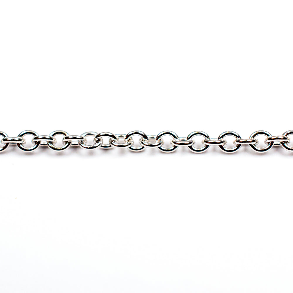 14K White Gold Cable Chain Necklace 1.3mm 18" – Fine White Gold Chain