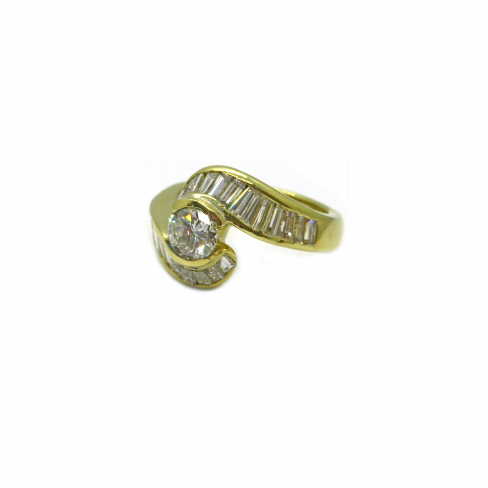 -E-18kt yg ring/RB 78cts F/SI1