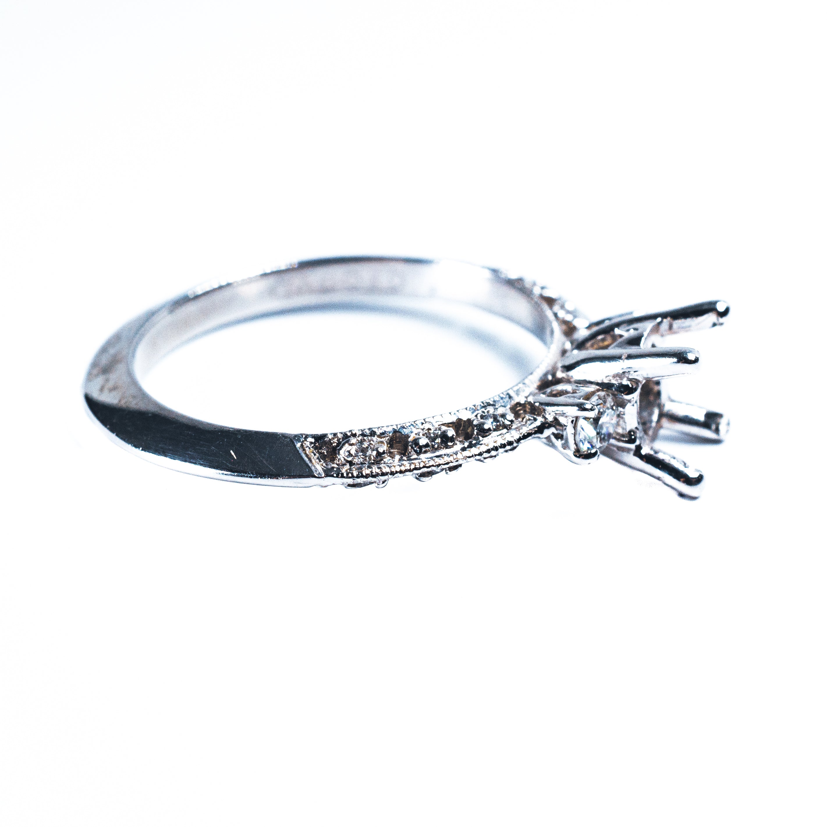 Tacori Platinum Diamond Semi-Mount Engagement Ring