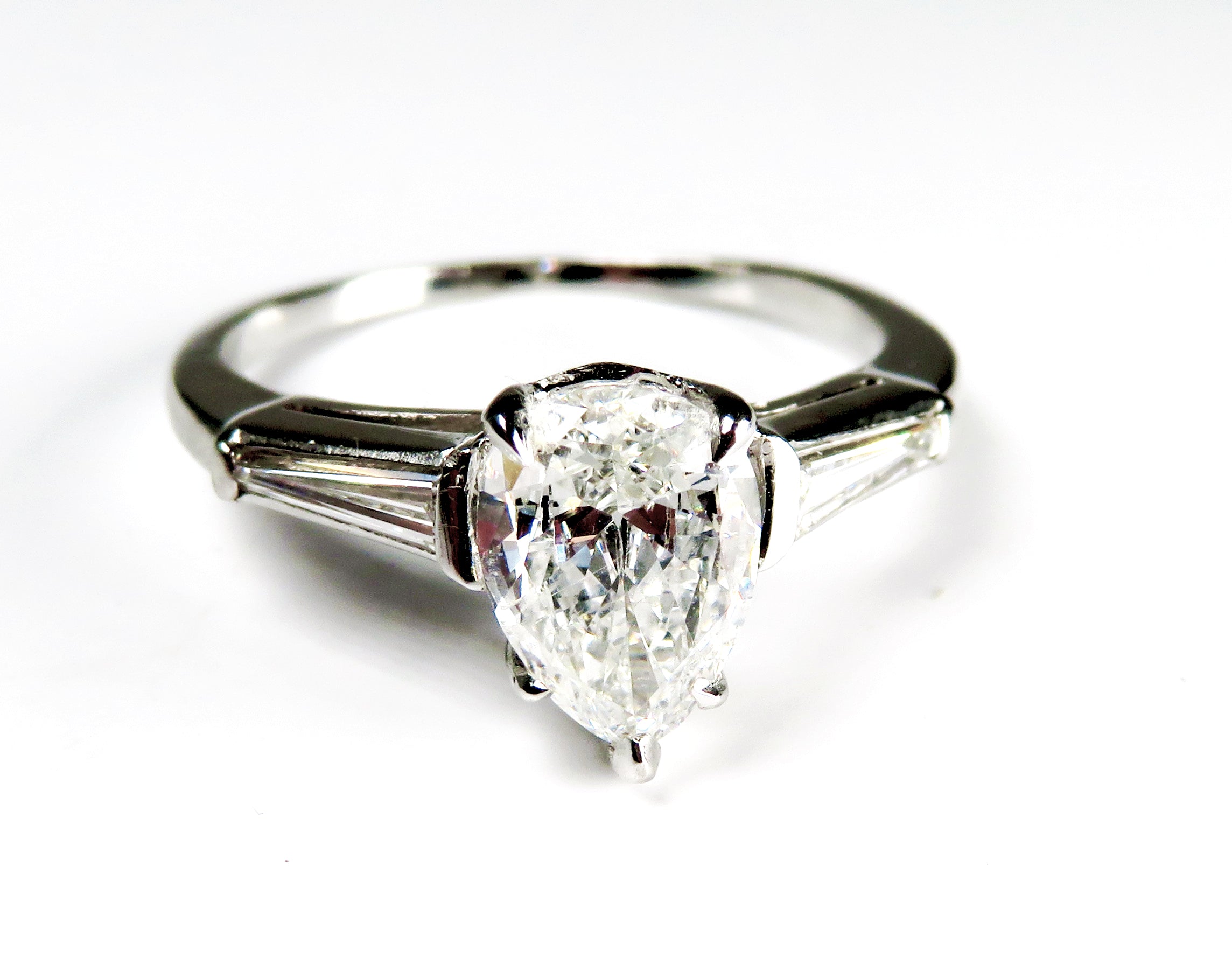 -E- Plat Eng Ring .94ct PS G S