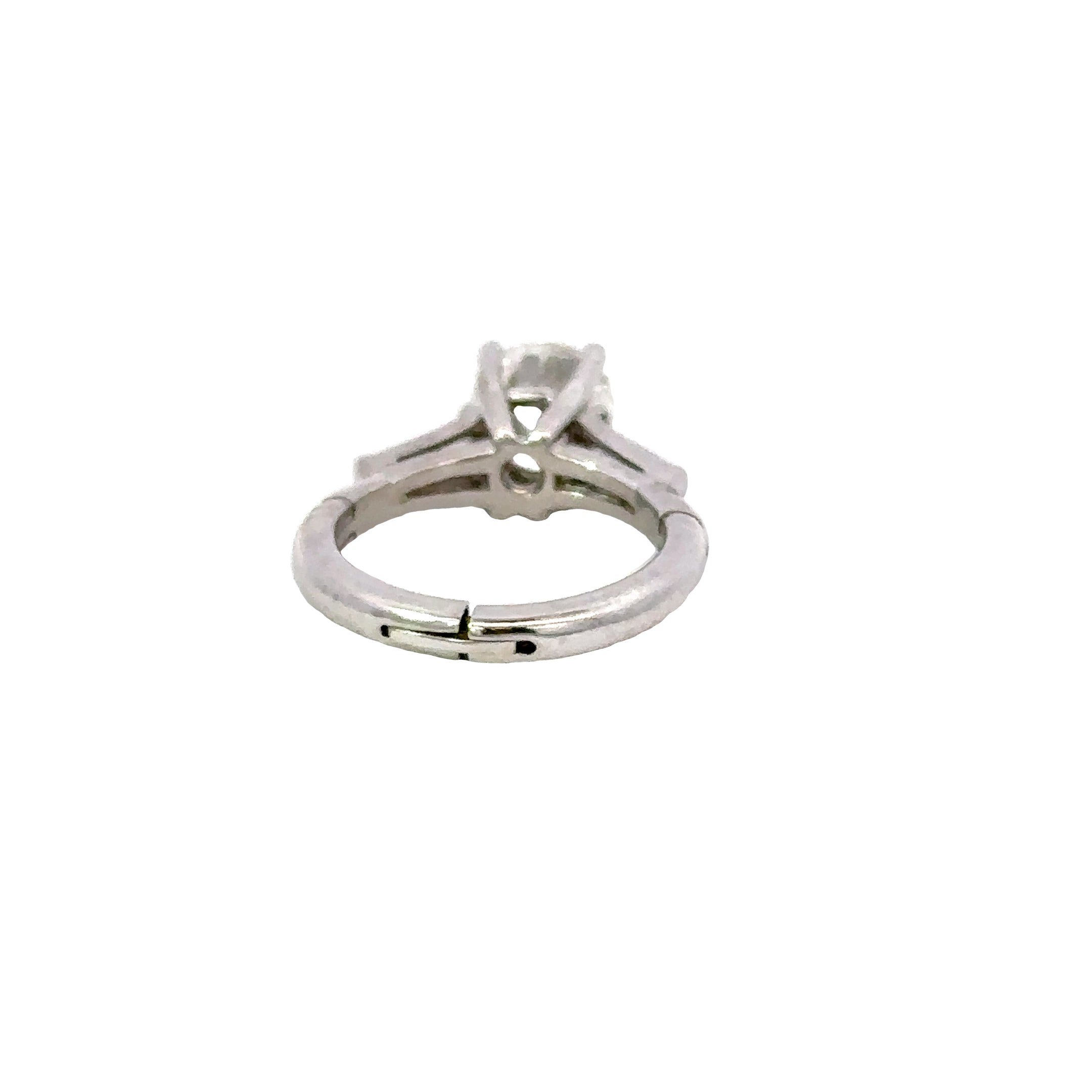 Estate Platinum & 14K White Gold Diamond Engagement Ring GIA Certified 1.85 Carat Total