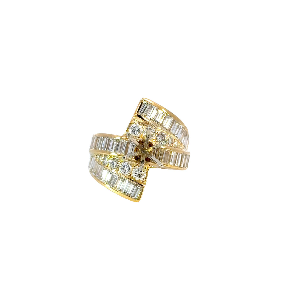 18kt yg engagement ring mounti