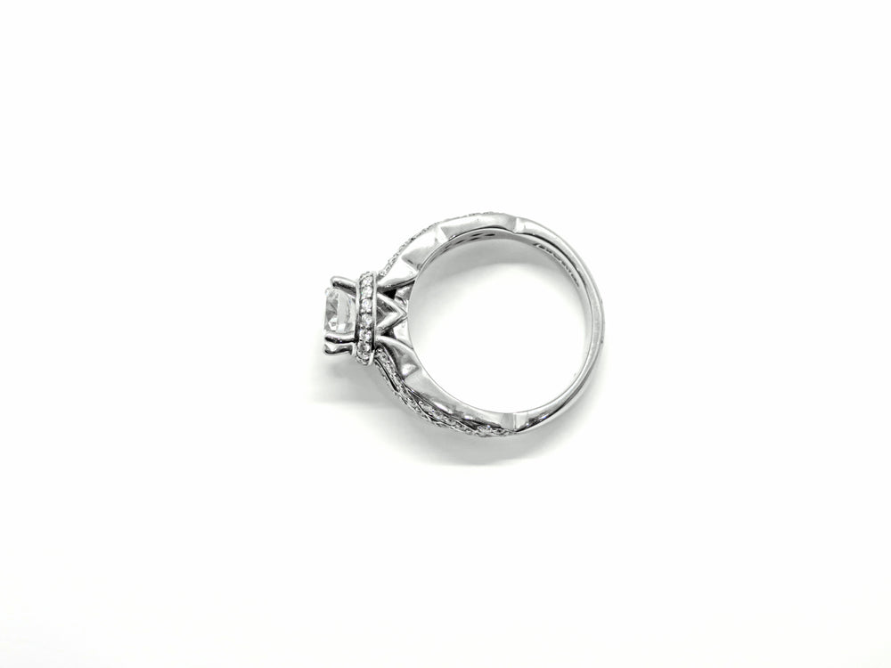 Palladium ArtCarved Diamond Engagement Ring Mount