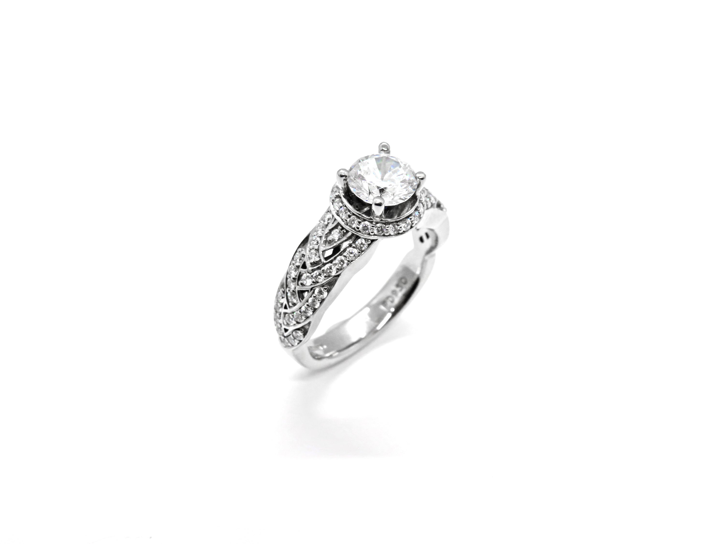Palladium ArtCarved Diamond Engagement Ring Mount