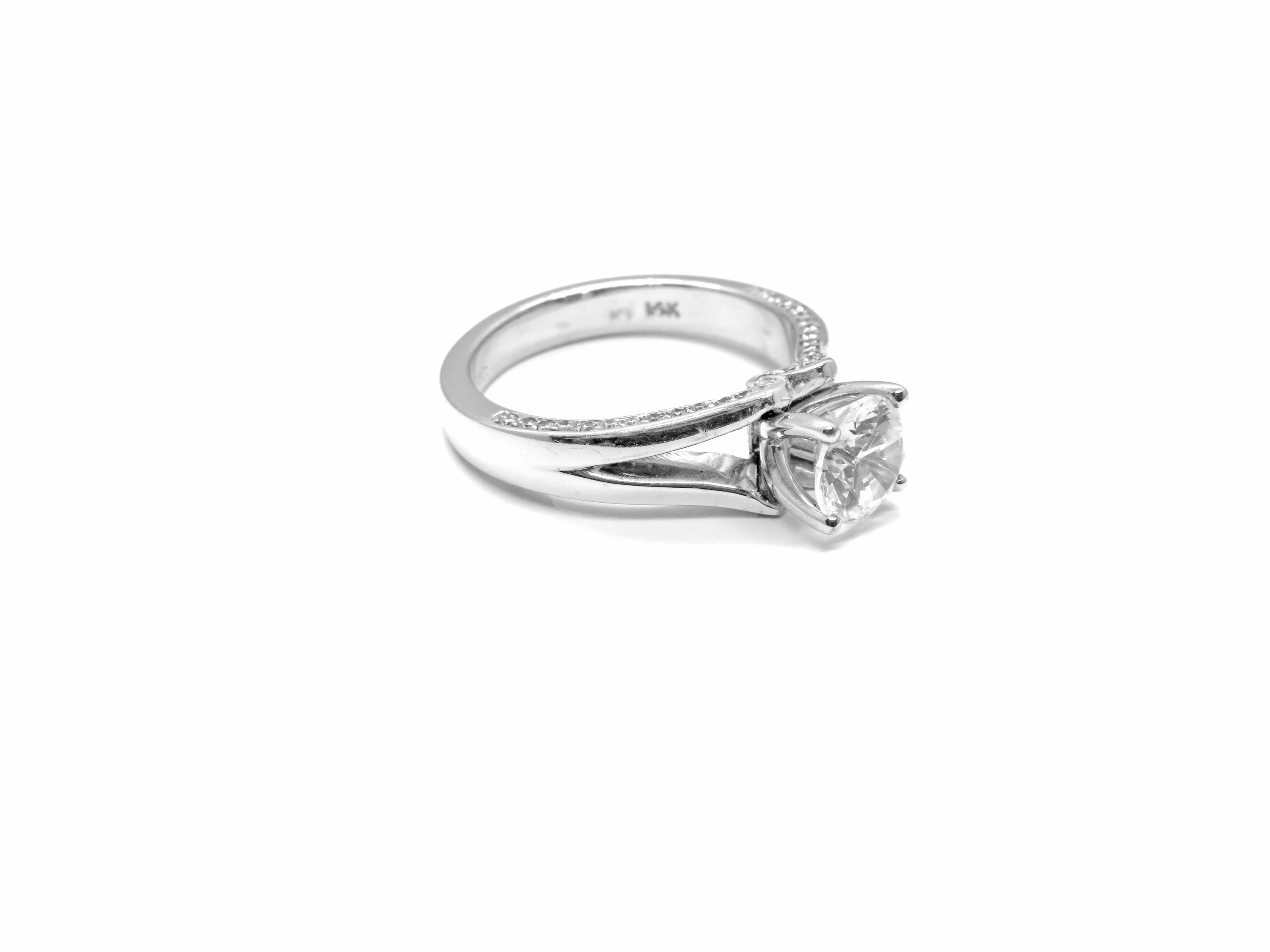 ArtCarved 14K White Gold Diamond Semi-Mount Engagement Ring