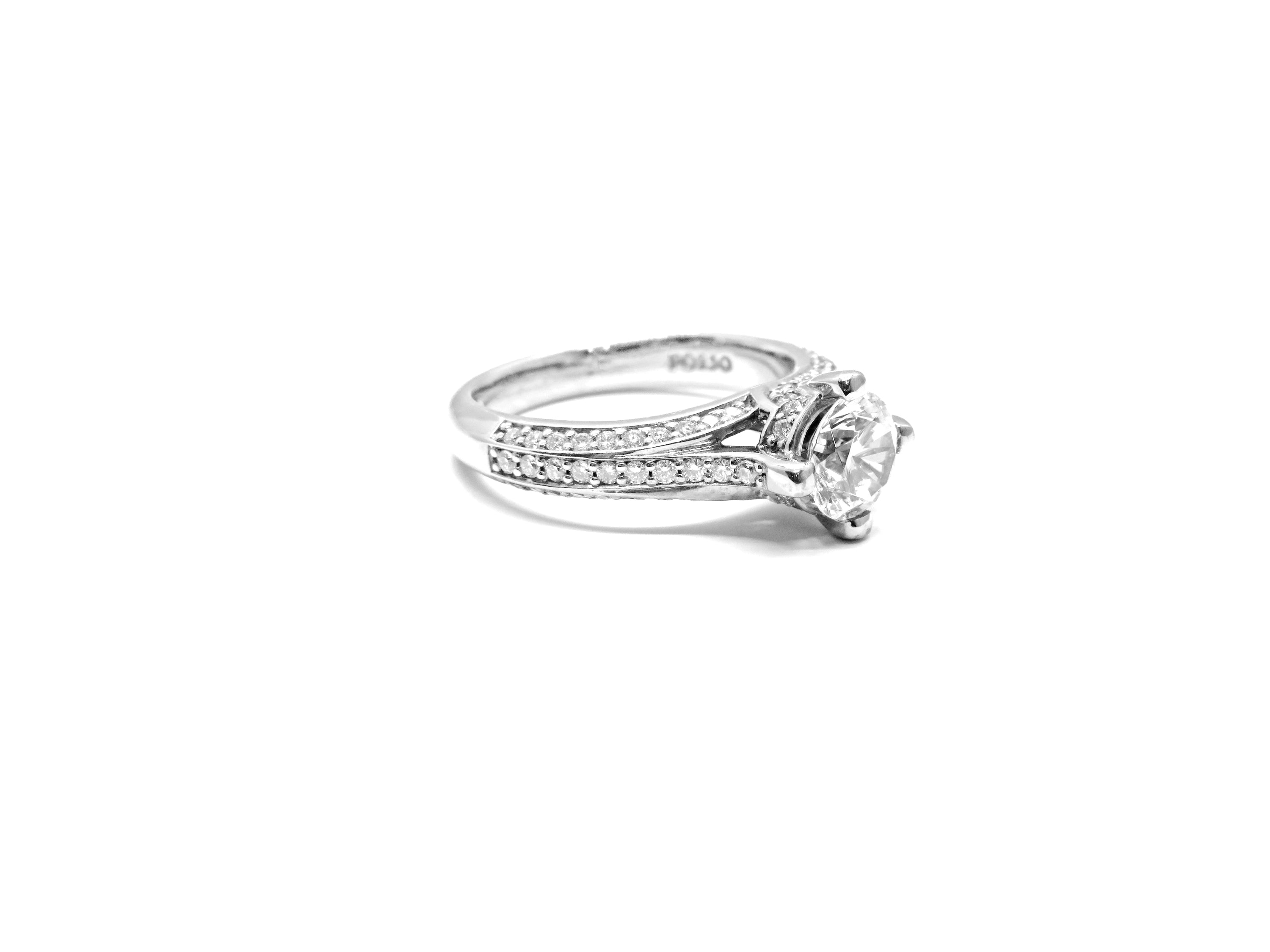 ArtCarved Palladium Diamond Semi-Mount Engagement Ring