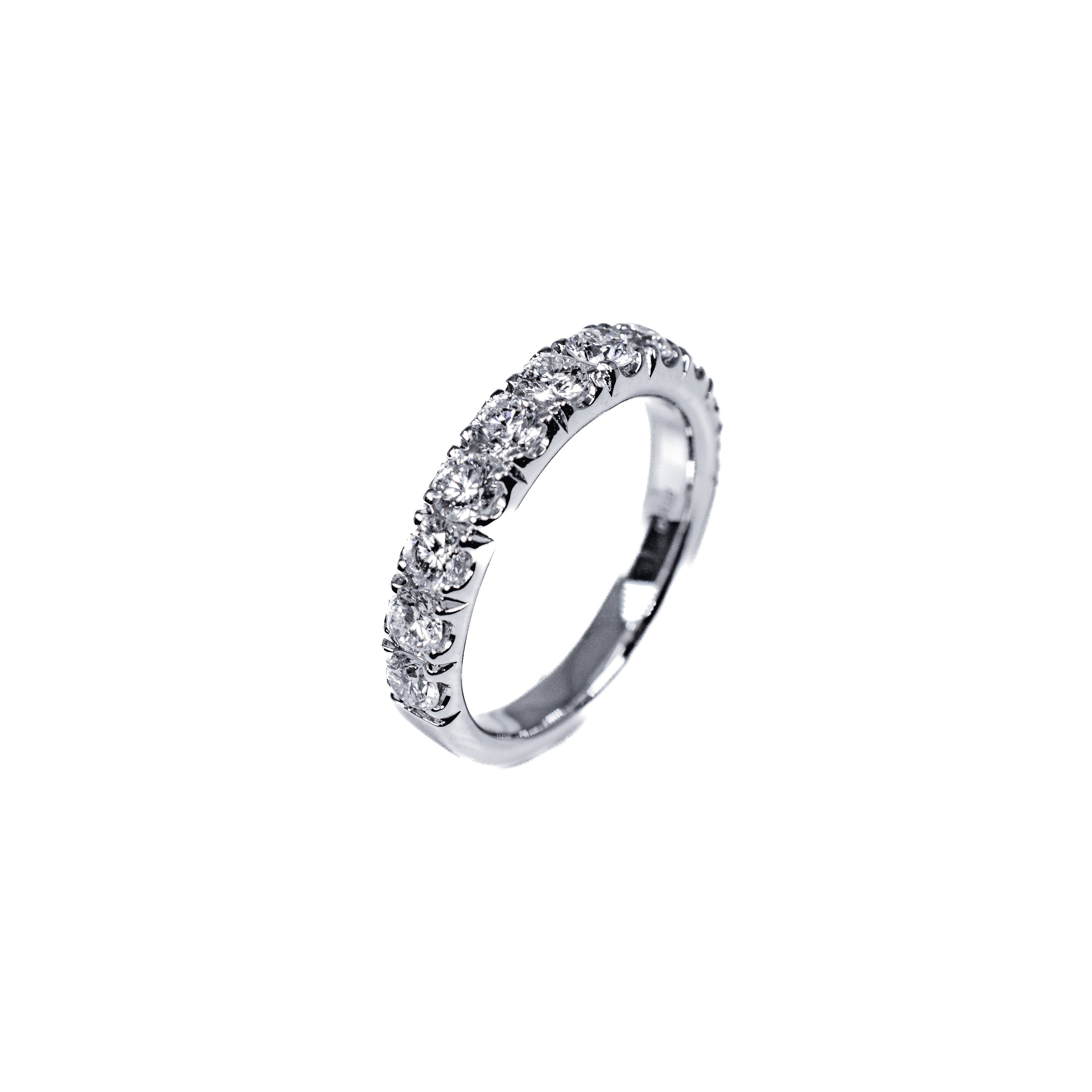 Platinum Diamond Wedding Band Ring – 1.49 Carat