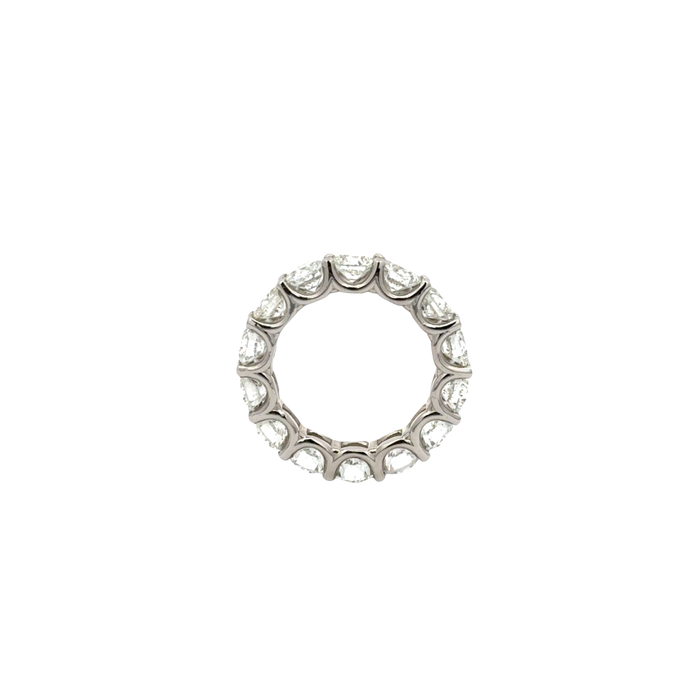 Platinum Round Diamond Eternity Ring 7.05 Carat