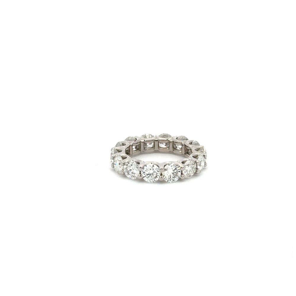 Platinum Round Diamond Eternity Ring 7.05 Carat
