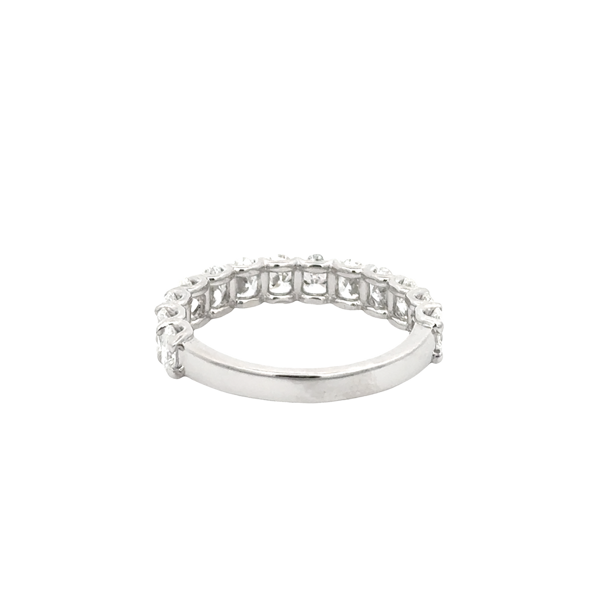 Platinum Oval Diamond Ring 1.88 Carat 13 Stone Band