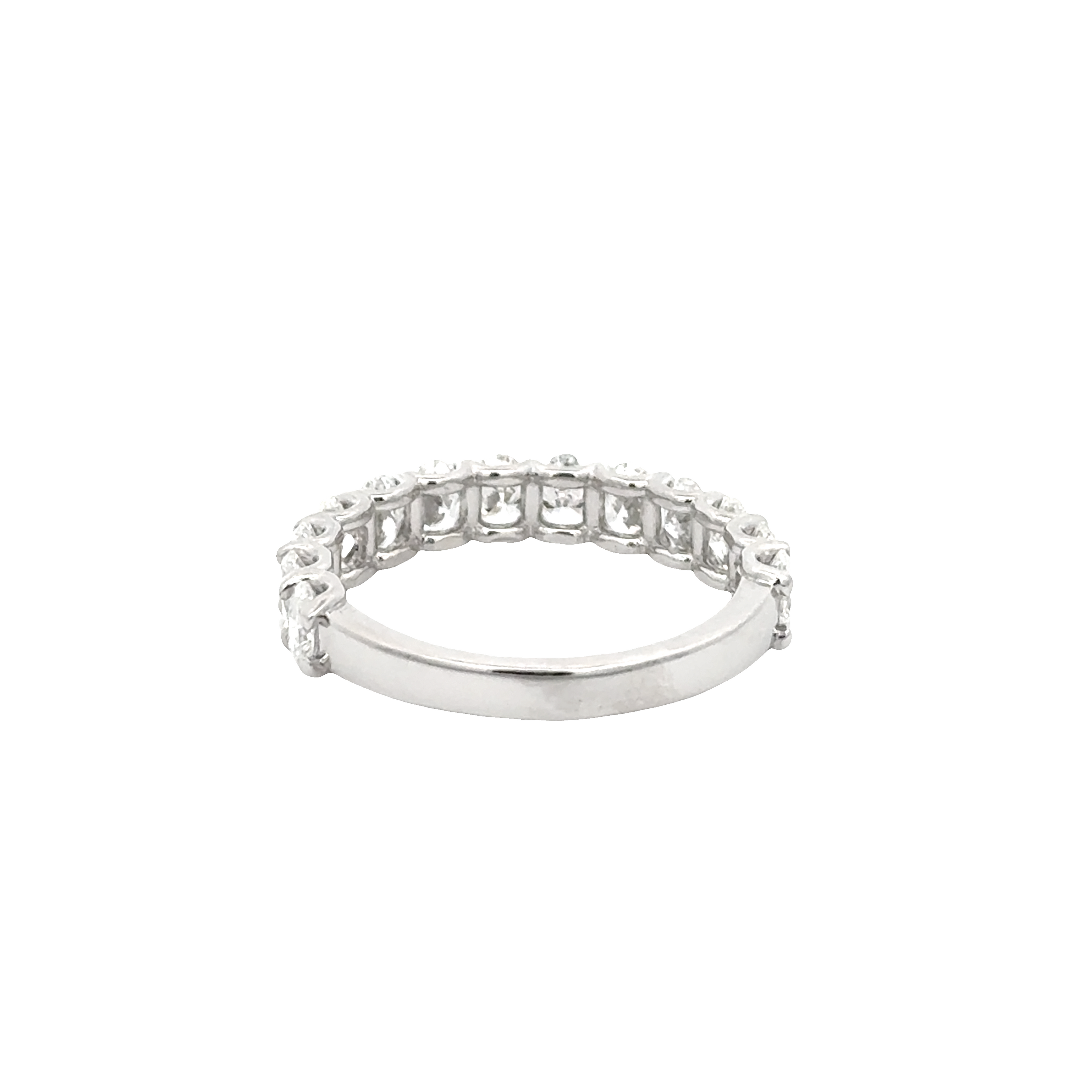 Platinum Oval Diamond Ring 1.88 Carat 13 Stone Band