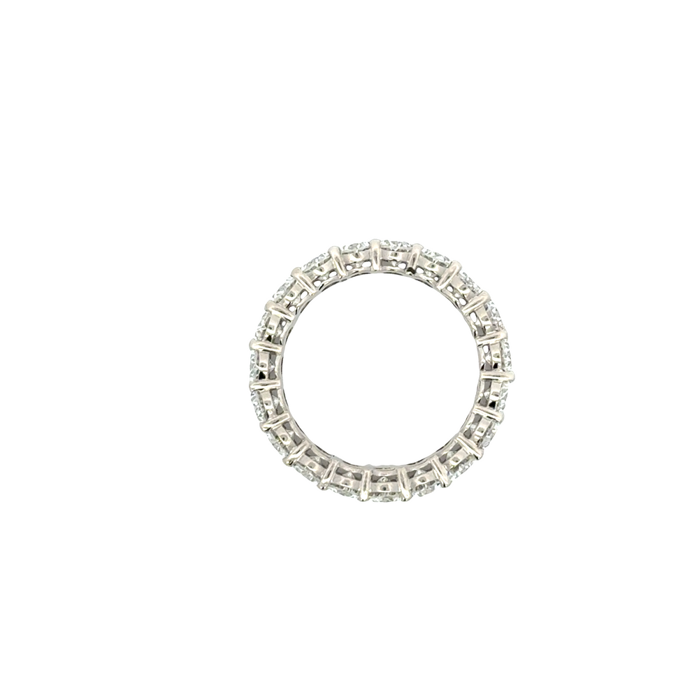 Platinum Oval Diamond Eternity Band 4.46 Carat