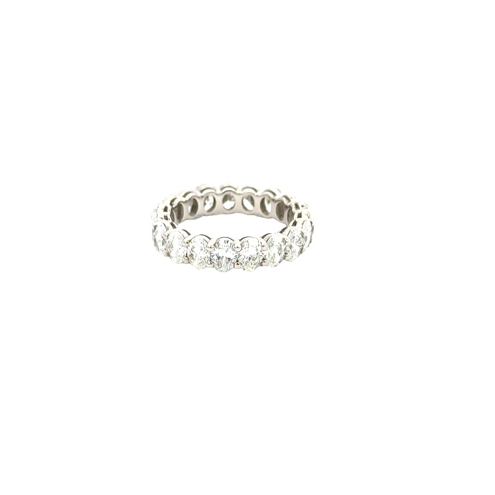 Platinum Oval Diamond Eternity Band 4.46 Carat