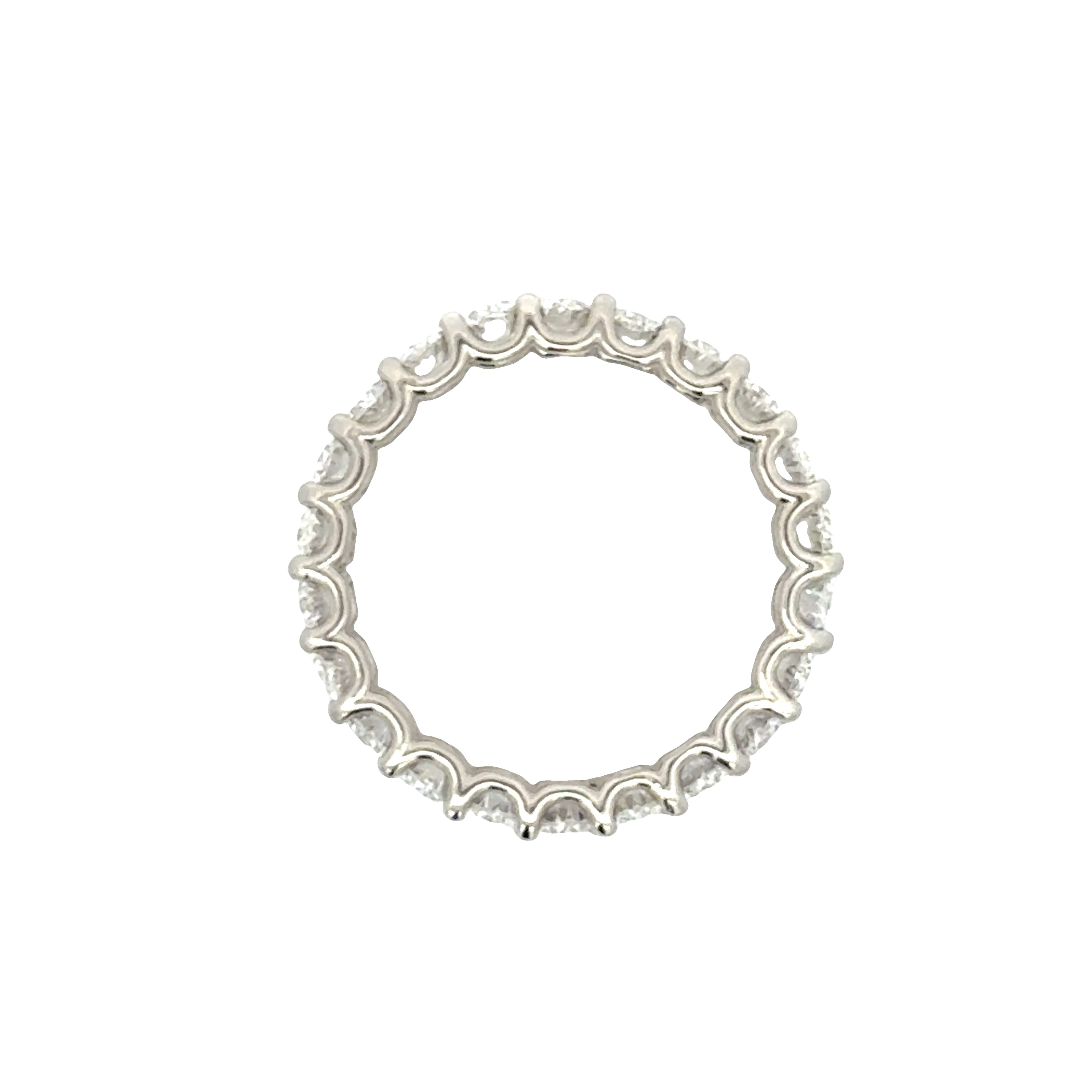 Platinum Oval Diamond Eternity Band