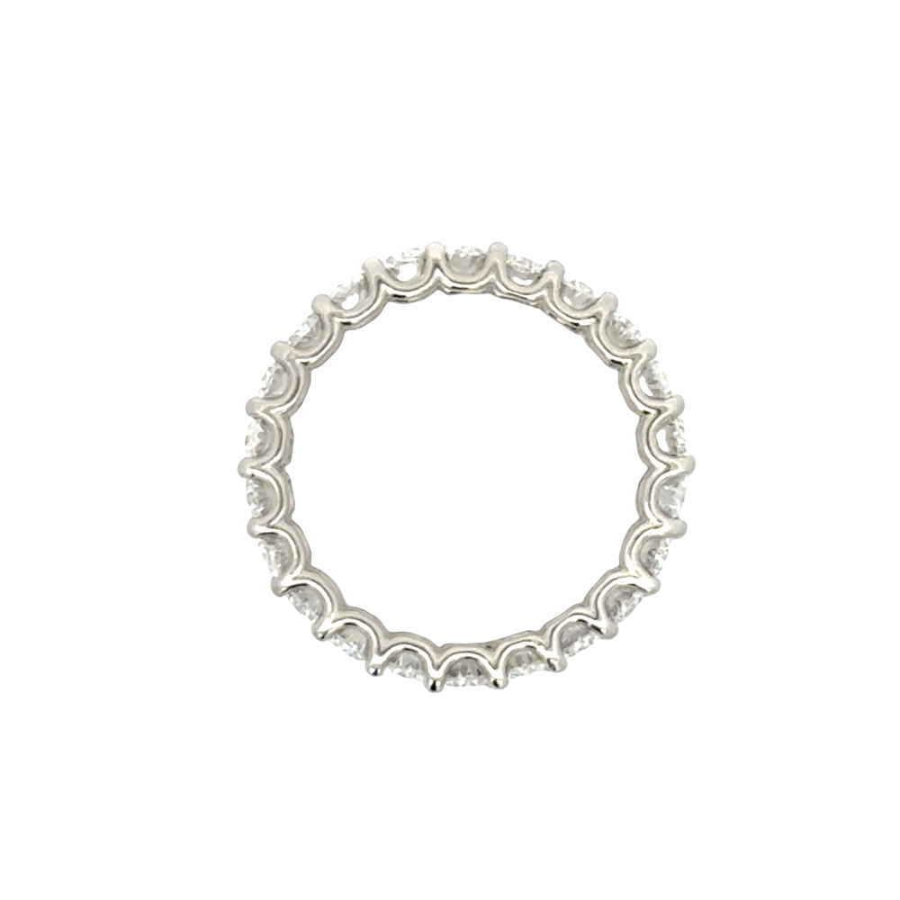 Platinum Oval Diamond Eternity Band
