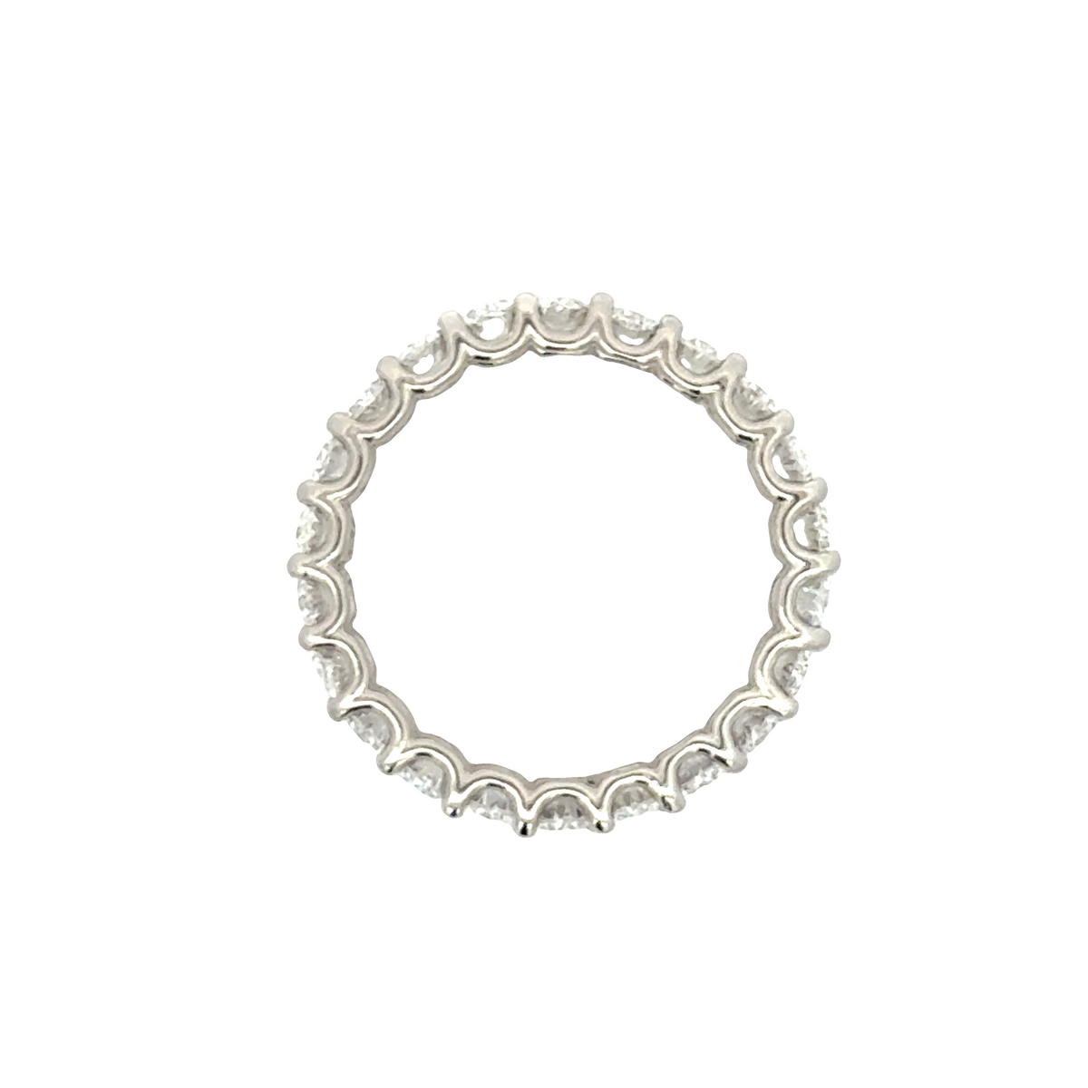 Platinum Oval Diamond Eternity Band