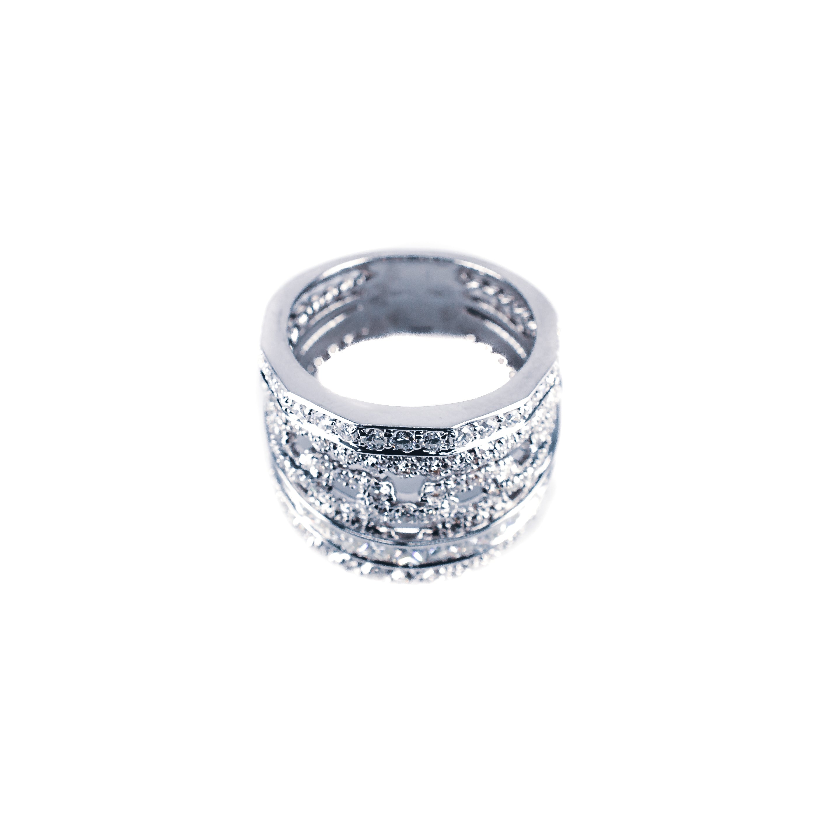 18K White Gold 5-in-1 Diamond Ring 2.49 Carat Total
