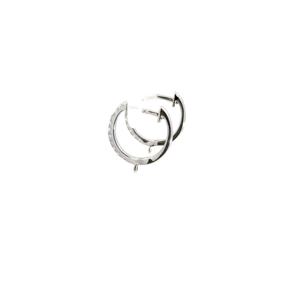 14K Yellow 0.16ct Dia top hoop