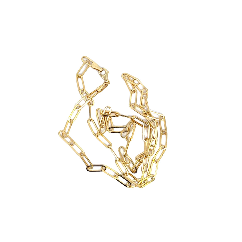 14k yg flat oval link 
20"
3
