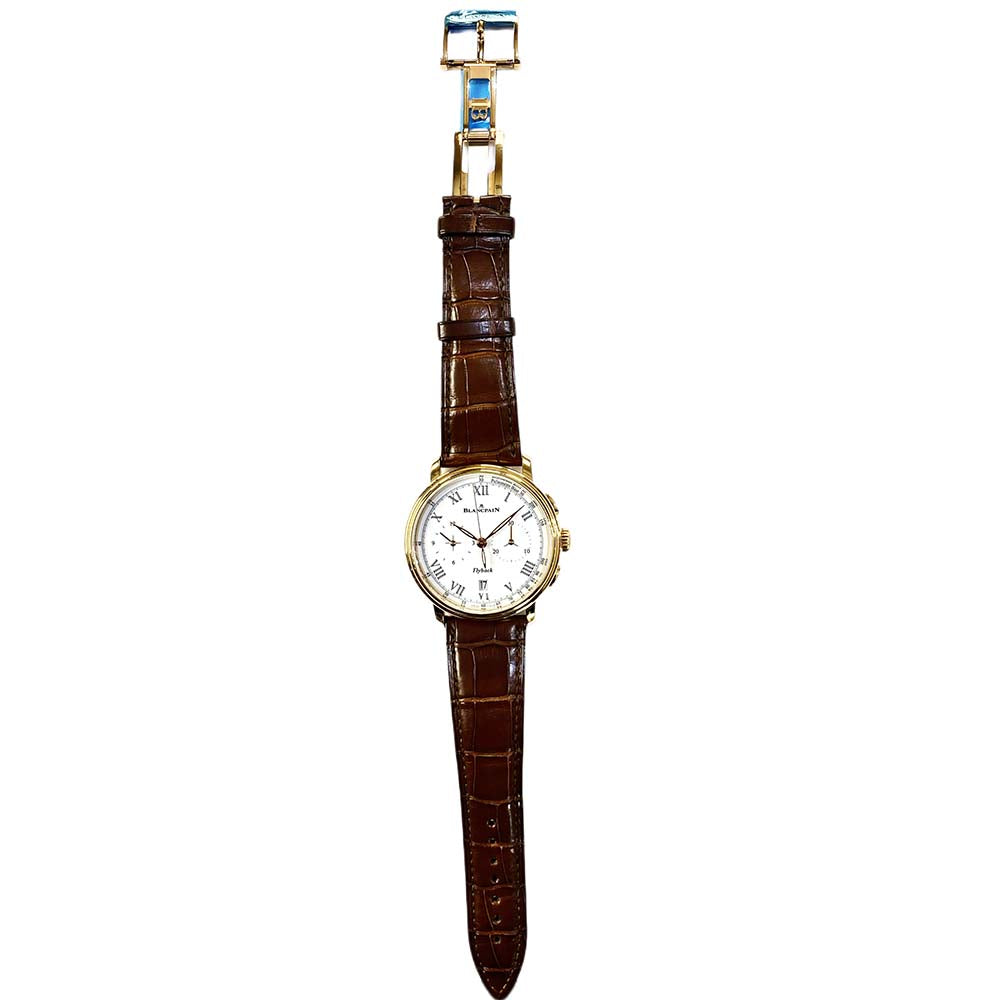 Villeret 43.6mm Flyback Chronograph Pulsometer Rose Gold 6680F-3631-55B