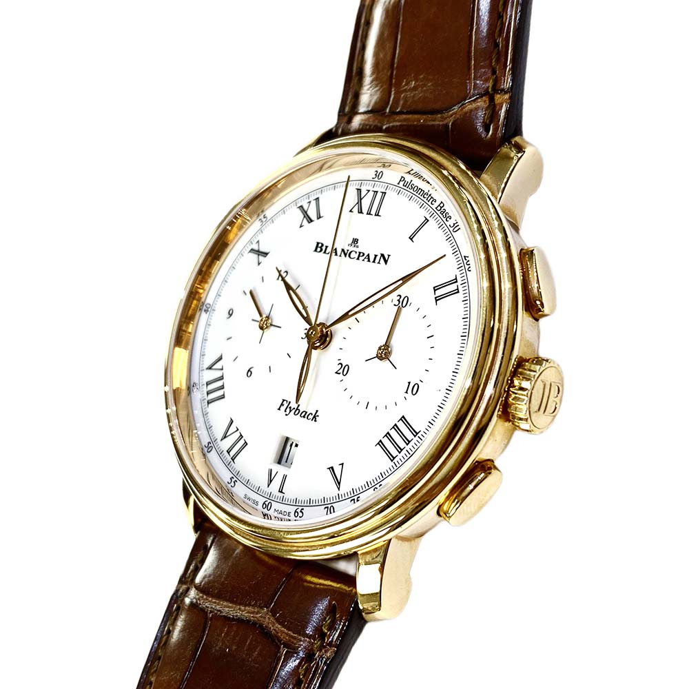 Villeret 43.6mm Flyback Chronograph Pulsometer Rose Gold 6680F-3631-55B