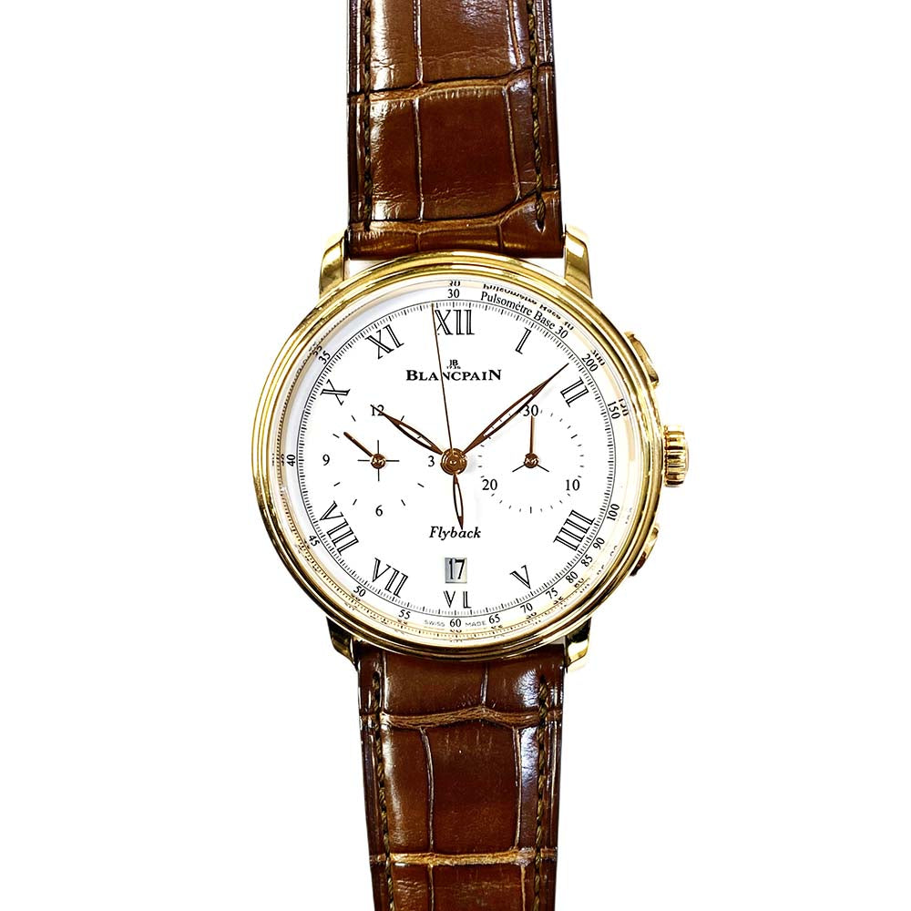 Villeret 43.6mm Flyback Chronograph Pulsometer Rose Gold 6680F-3631-55B