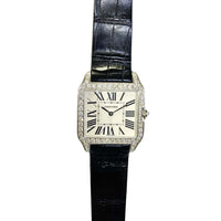 Santos-Dumont Medium - Diamond Bezel Diamond Case White Gold - 38.5mm x 30.3mm WH100251