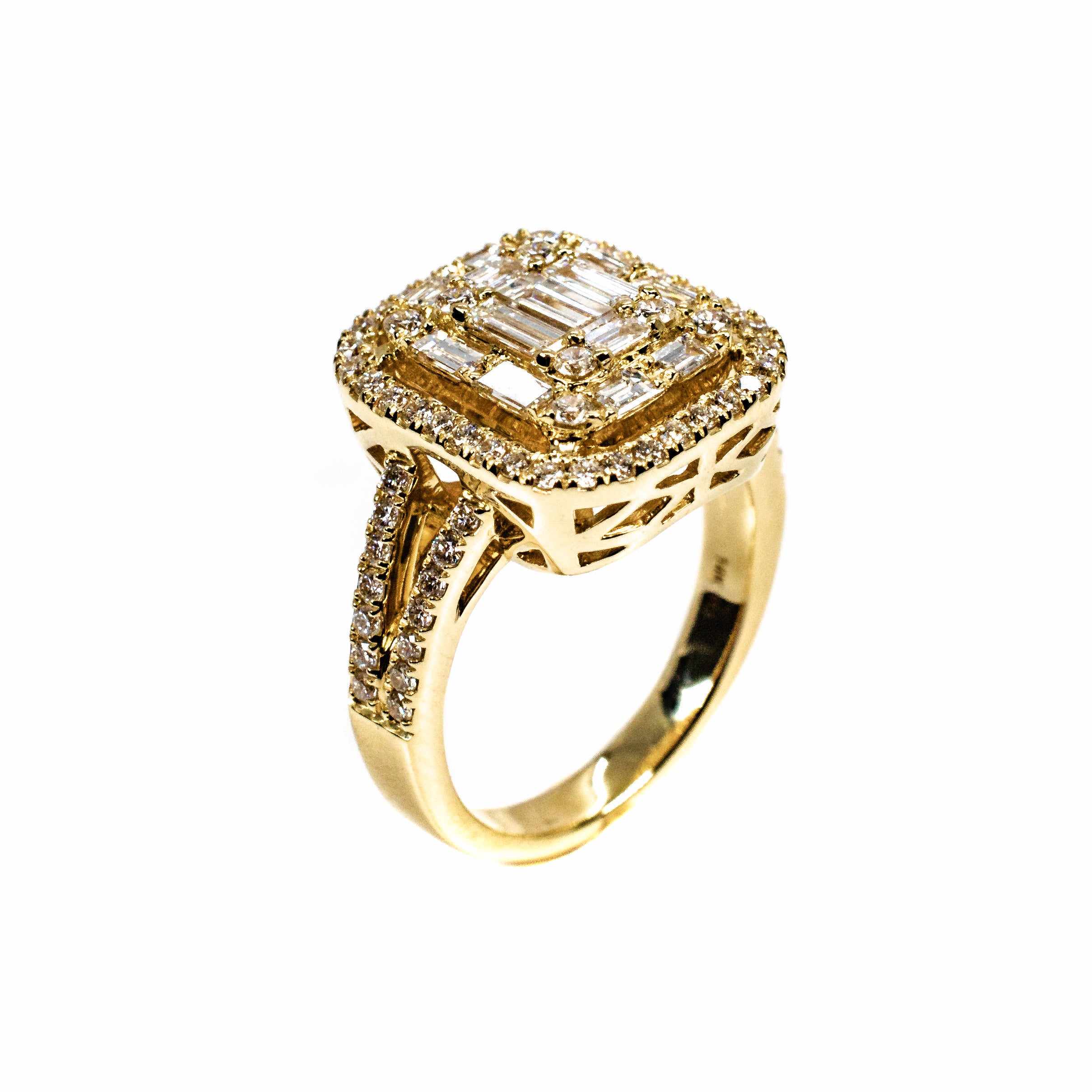 14kt yg Dia ring w/0.68ct Bg c