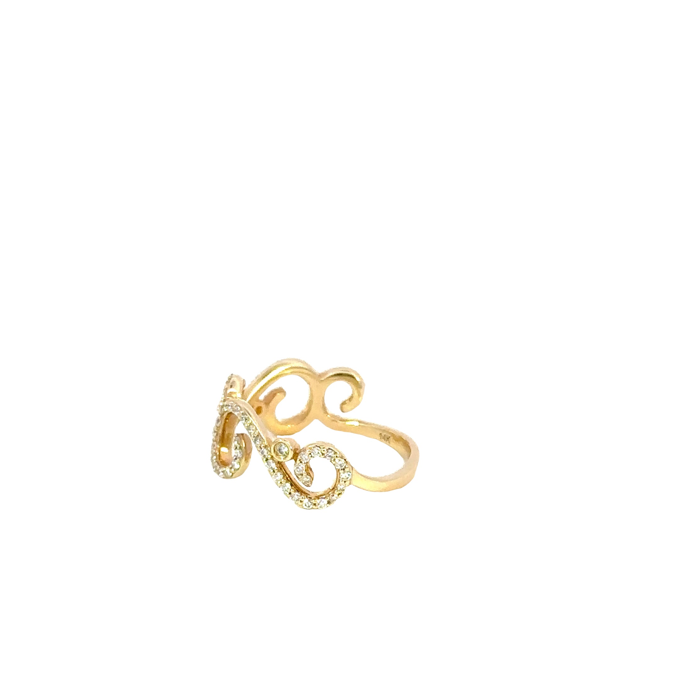 14K Yellow Gold Diamond Star Pendant Necklace