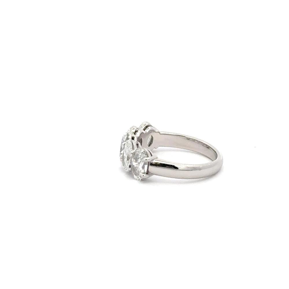 Platinum 5-Stone Oval Diamond Ring 2.62cttw GIA D–G VVS1–VS1