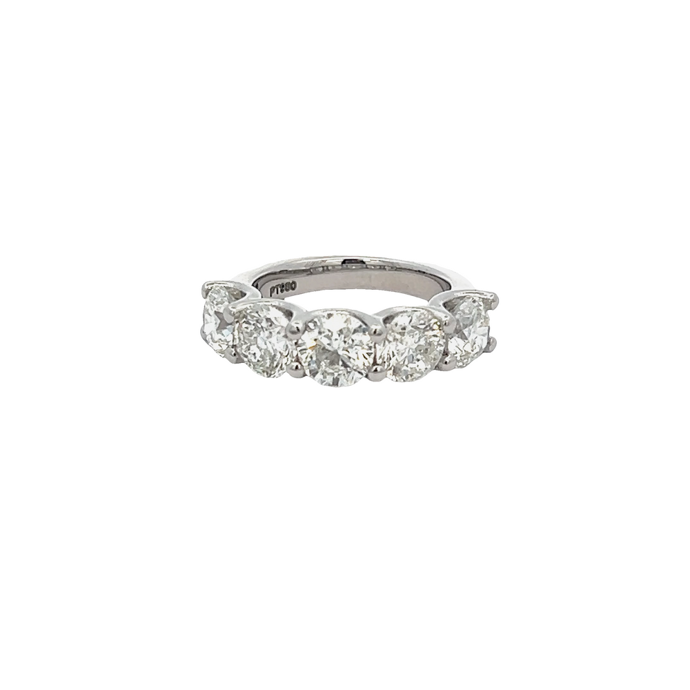 Platinum Five Stone Diamond Ring (5.10cttw)