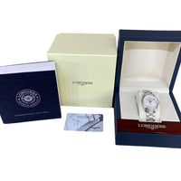 Conquest Classic Dial Diamond Bezel Stainless Steel L2.385.0.87.6
