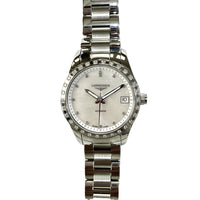 Conquest Classic Dial Diamond Bezel Stainless Steel L2.385.0.87.6