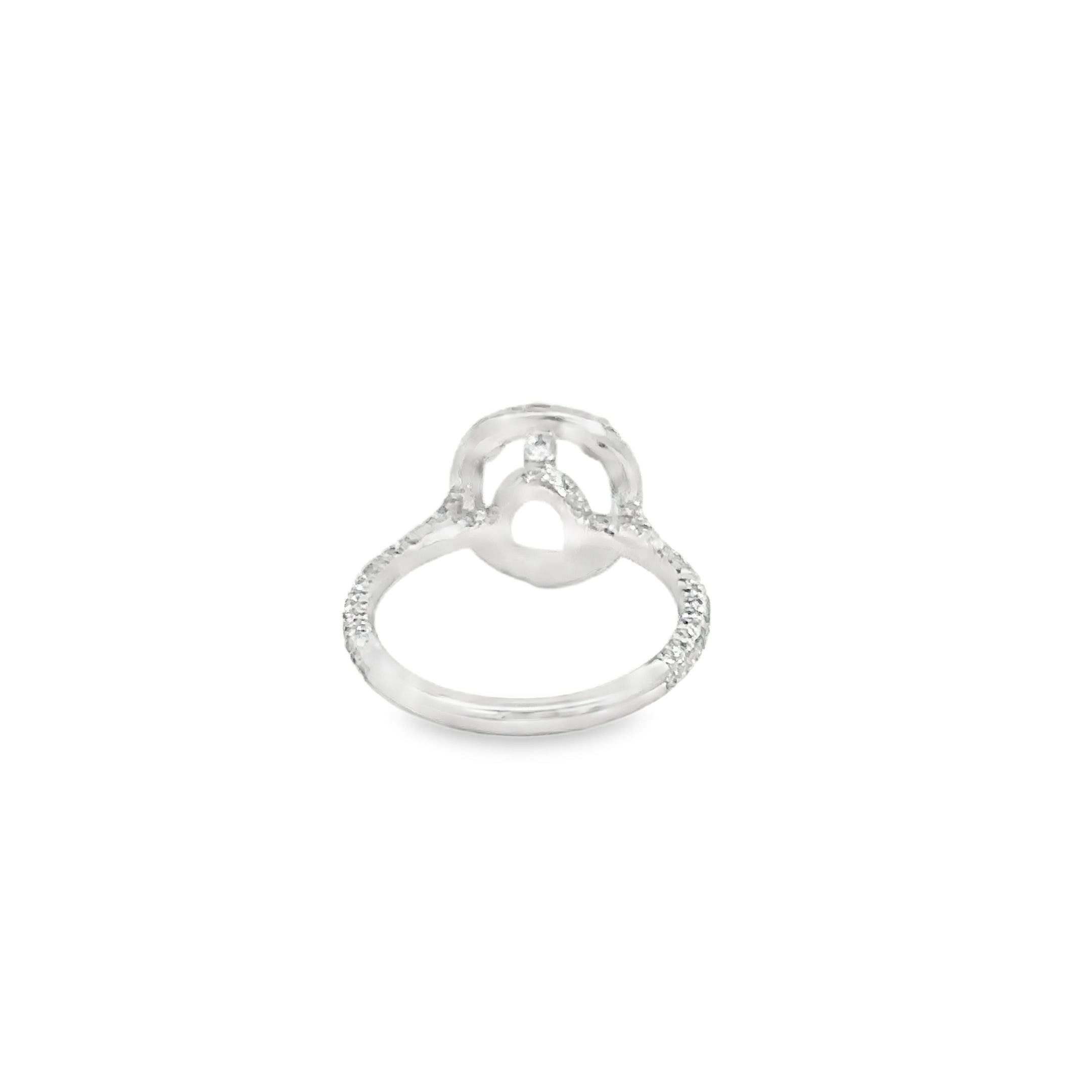 Platinum Diamond Halo Engagement Ring Mount